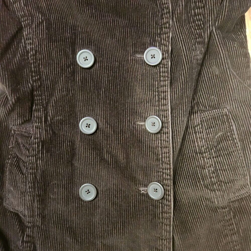 Sonoma Life+Style Corduroy Blazer Jacket Womens Size S Dark Brown Cotton Pockets - Picture 8 of 14